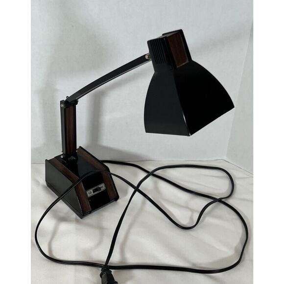 Vtg 80s Underwriters’ Laboratories Portable Folding Desk Lamp Issue No. M-2309 - Picture 2 of 6